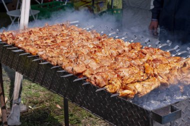 Şiş kebap ızgarada pişmiş