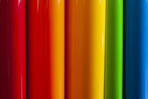Rulli Vinile Colori Come Sfondo Luminoso — Foto Stock