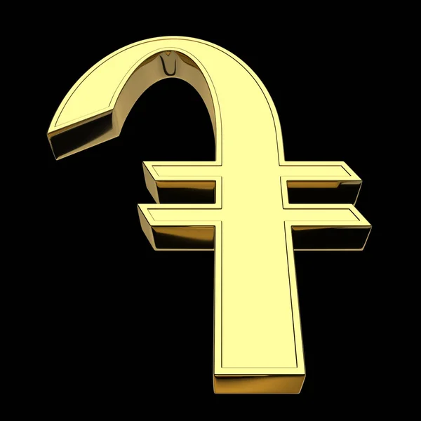 Representación Del Signo Oro Armenio Fondo Blanco Vista Frontal Desde —  Fotos de Stock