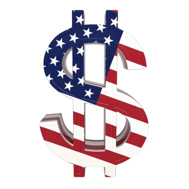 Para birimi simgesiyle ulusal bayrak. YTL. 3d render üzerinde beyaz izole. Önden görünüm.