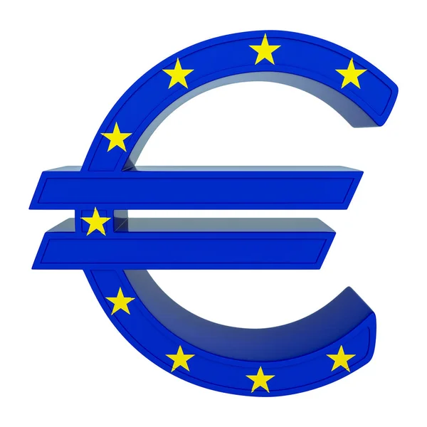 Simbolo Valuta Con Bandiera Nazionale Euro Moneta Dell Unione Europea — Foto Stock