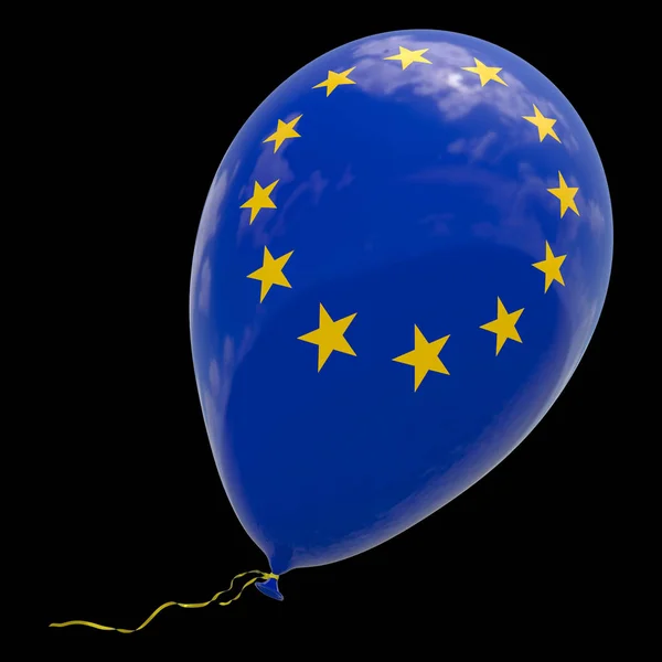 Palloncino Con Immagine Della Bandiera Stato Dell Unione Europea Illustrazione — Foto Stock