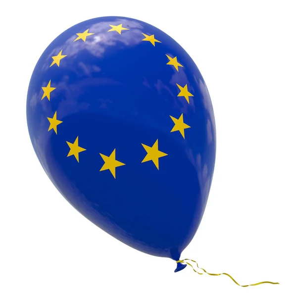 Globo Con Imagen Bandera Del Estado Unión Europea Ilustración Visualización — Foto de Stock