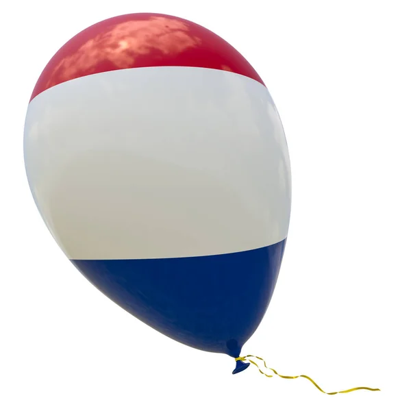 Balon Wizerunkiem Flagi Narodowej Francji Renderowania Ilustracja Białym Tle — Zdjęcie stockowe