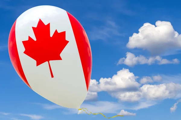 Palloncino Gonfiabile Con Immagine Della Bandiera Nazionale Del Canada Che — Foto Stock