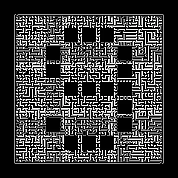 Labirent çerçevesinde 9 numara. Labirent teknik harfler doğrusal s — Stok fotoğraf