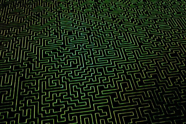 Das Labyrinth ist wie ein abstraktes dreidimensionales Muster der Psyche — Stockfoto