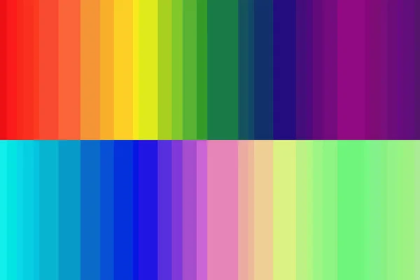 De regenboog-spectrum wordt begrensd door de inverse spectrum. — Stockfoto