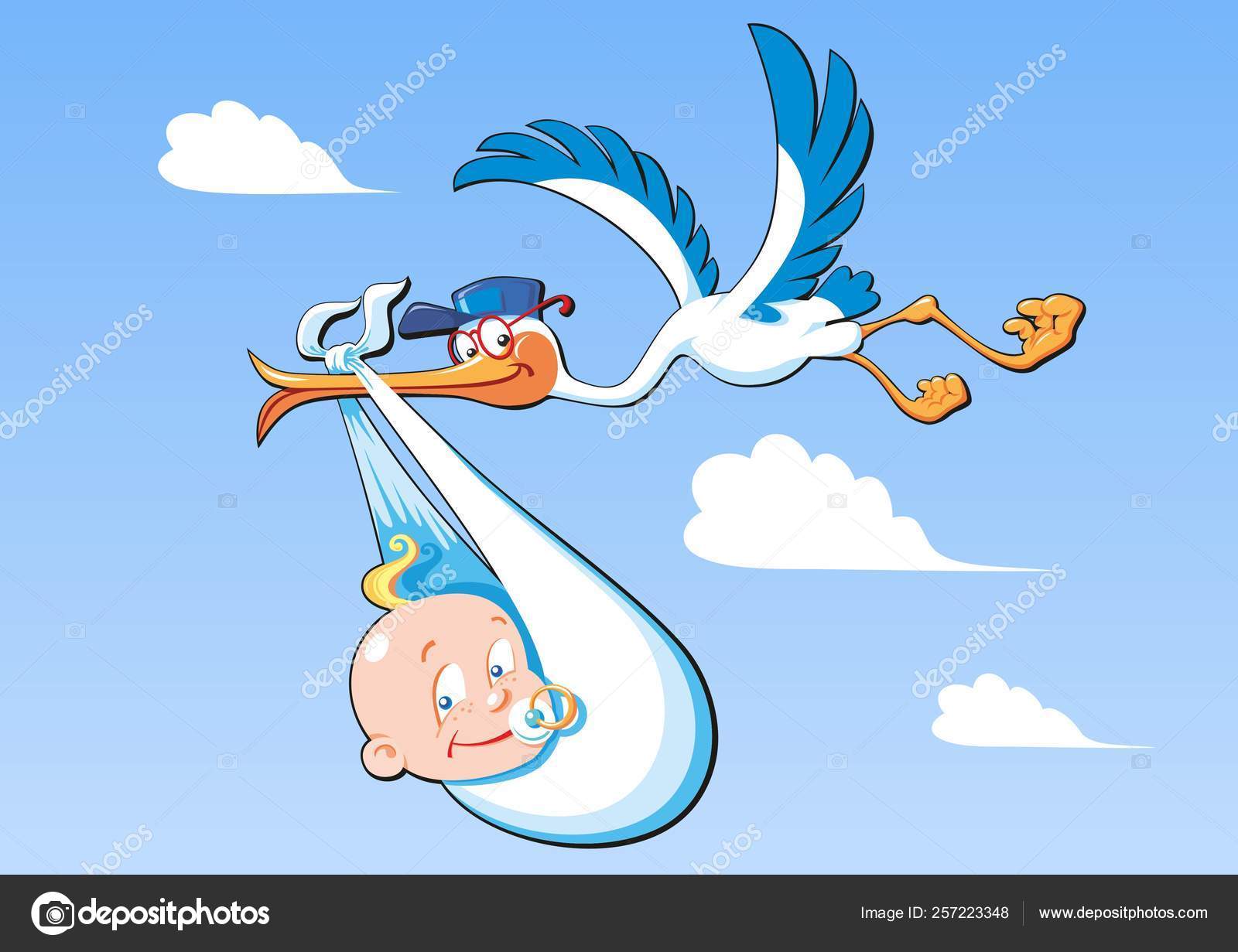 Cute cartoon stork and baby. A flying bird carrying a newborn ba Stock Vector Image by ©cobalt-70 #257223348 Cute cartoon stork and baby. A flying bird carrying a newborn ba Stock Vector Image by ©cobalt-70 #257223348