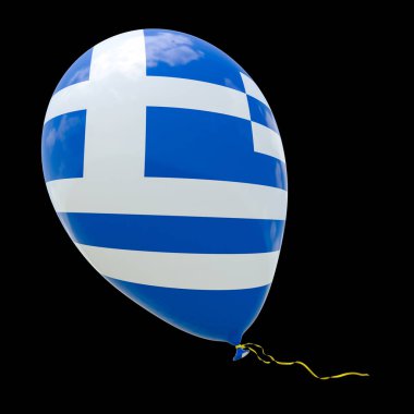 Bir Avrupa Birliği üyesi devletin bayrağı balonda resmedildi. Balon wi
