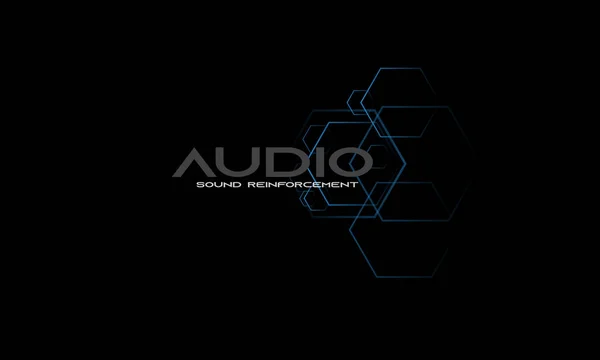Audio Danza Música Logotipo Concepto Onda Acústica Grabación Estudio Emblema — Vector de stock