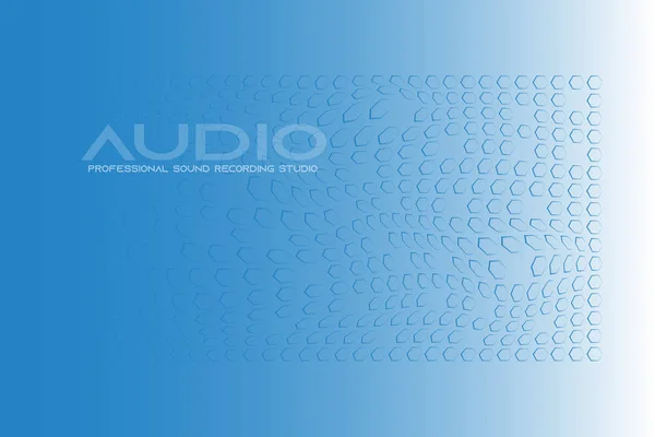 Ses dans Dj Müzik stüdyo amblem Logo, açık mavi renkli, desen şekilleri kayıt Logo, ses dalga kavramı,