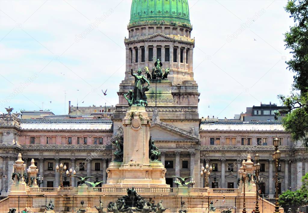 The Palace of National Congress in Buenos Aires, Argentina.