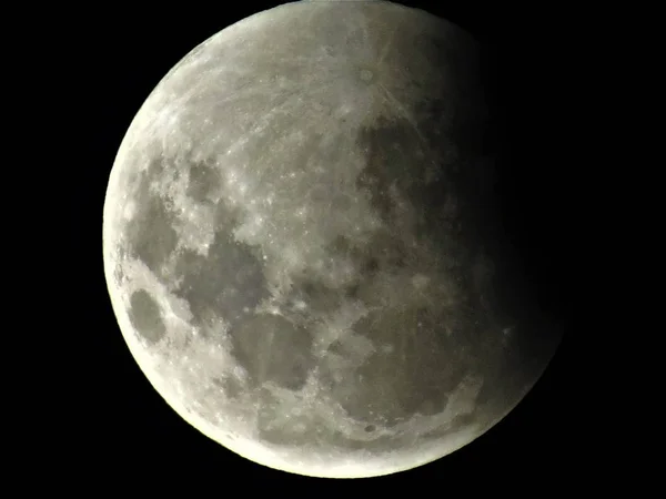 Полное Лунное Затмение 2019 Года Стоковое Изображение