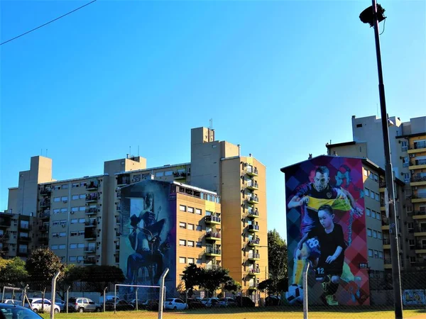 Buenos Aires Argentina Abril 2019 Edifícios Bairro Boca Cidade Buenos — Fotografia de Stock