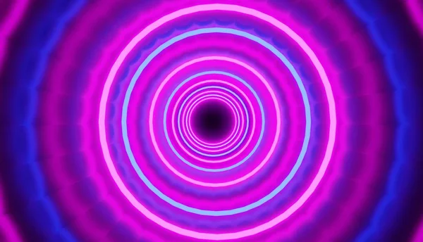 Colorata Immagine Sfondo Blu Rosa Con Rendering Tunnel Cerchi Stile Immagini Stock Royalty Free