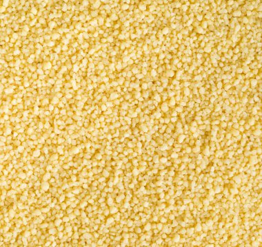 Çiğ, çiğ kuskus arka plan çerçeve üstten doldurma