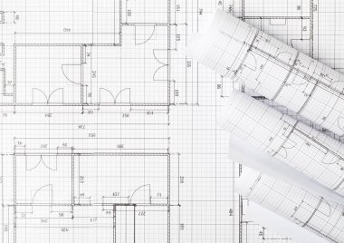 Bluepri mimari plan ev Bina planları, rulo