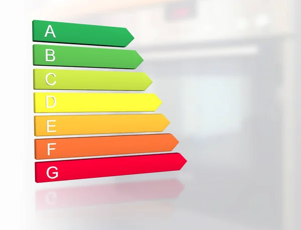 Nouvelle étiquette de classification européenne de l'efficacité énergétique 2019 avec cl — Photo