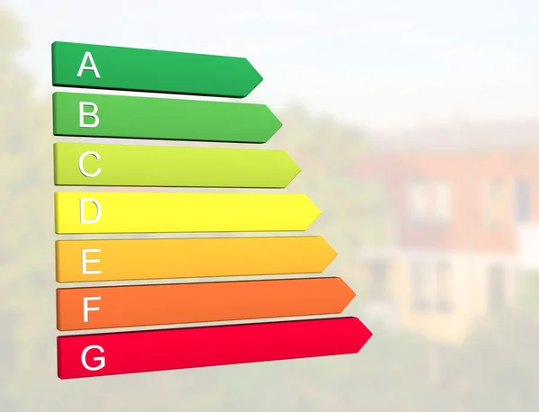 New 2019 european energy efficiency classification label with cl — Stock Photo, Image