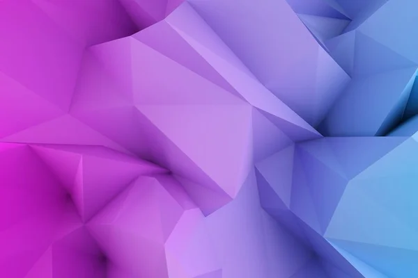 Pink to cyan gradient colored abstract polygonal triangles