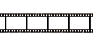 Boş, boş analog fotoğraf kamera negatif film şeridi