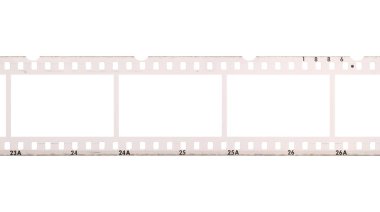Boş, boş analog fotoğraf kamera negatif film şeridi