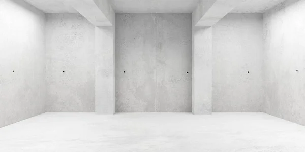 Abstrait vide, salle en béton moderne avec des piliers — Photo