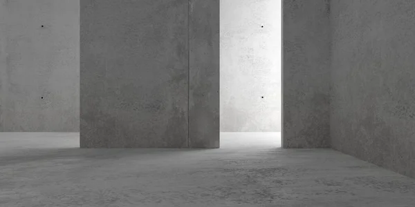Abstrato Vazio Sala Paredes Concreto Moderno Com Backwall Duplo Indireto — Fotografia de Stock