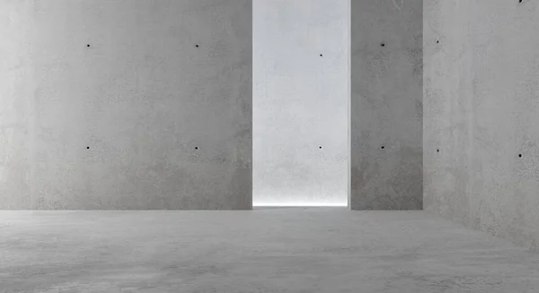 Abstrato Vazio Sala Paredes Concreto Moderno Com Backwall Indireto Iluminado — Fotografia de Stock
