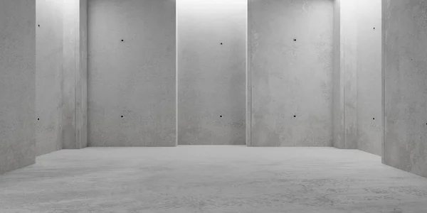 Abstract Lege Moderne Betonnen Muren Kamer Met Indirect Verlichte Achterwand — Stockfoto