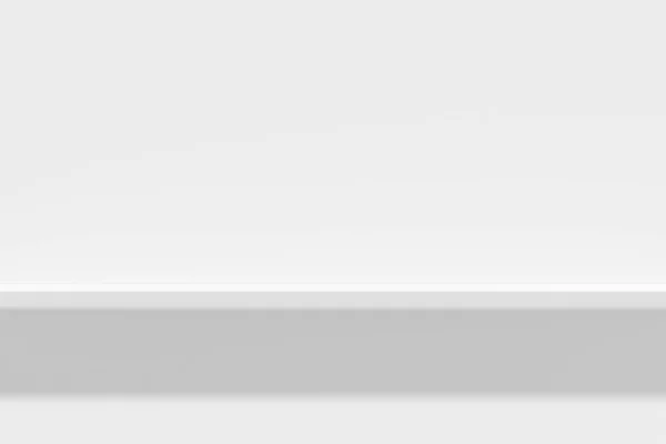 Пустой Белый Полка Шаблон Продукта Фон Иллюстрация — стоковое фото