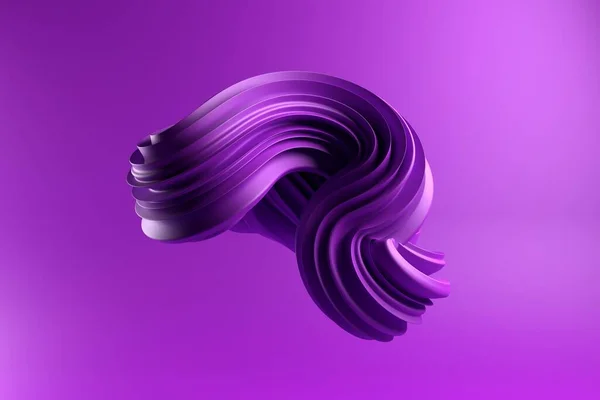 Abstract Moderne Dynamische Violette Vloeiende Kromme Wervelende Draaiende Spiraalvormige Lijnen — Stockfoto