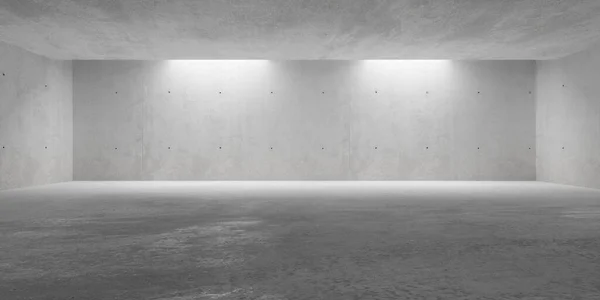 Abstrato Vazio Paredes Concreto Moderno Sala Corredor Com Luzes Teto — Fotografia de Stock
