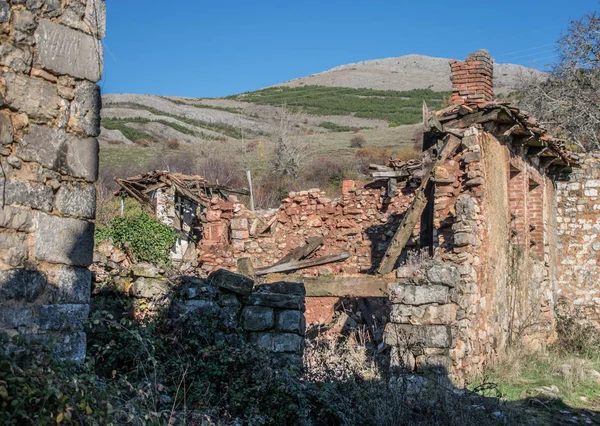 Заброшенный Старый Дом Руинах Горной Деревне Испании — стоковое фото
