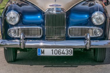 Valladolid, İspanya - 3 Mart 2019: Veteran araçlar Toplantı