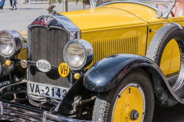 Valladolid, İspanya - 3 Mart 2019: Veteran araçlar Toplantı