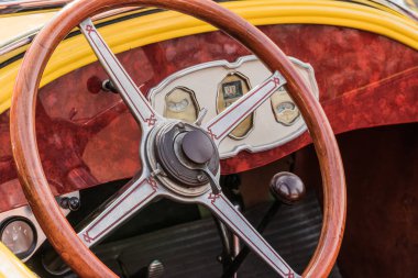 Valladolid, İspanya - 3 Mart 2019: Veteran araçlar Toplantı