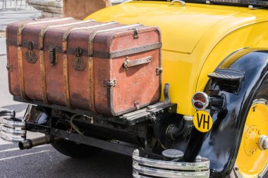 Valladolid, İspanya - 3 Mart 2019: Veteran araçlar Toplantı