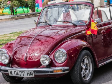 Valladolid, İspanya - 3 Mart 2019: Veteran araçlar Toplantı