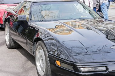 Valladolid, İspanya - 3 Mart 2019: Veteran araçlar Toplantı