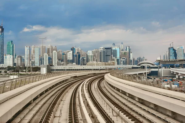 Дубай Оаэ Ноябрь 2019 Метро Дубая Dubai Metro World Longest — стоковое фото