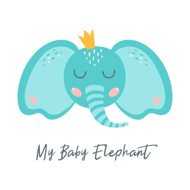 Download Baby Elephant Crown Cartoon Free Vector Eps Cdr Ai Svg Vector Illustration Graphic Art