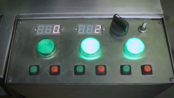 Panel sterowania, wyświetlacz przemysłowy, przełączanie przełącznika — Wideo stockowe