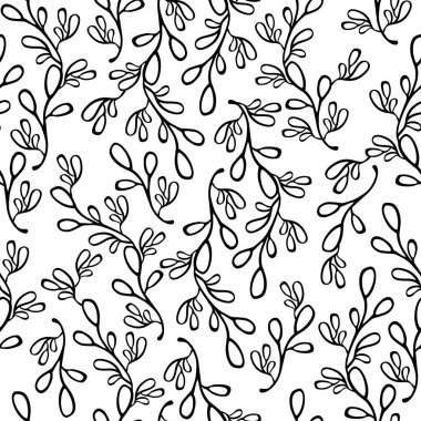 El ile Seamless modeli ökseotu çizilmiş. Mükemmel bir tatil arka plan. Kağıt, web arka plan, duvar kağıdı sarma için kullanılabilir. Vektör çizim