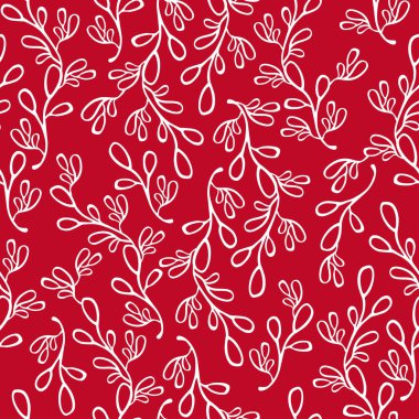 El ile Seamless modeli ökseotu çizilmiş. Mükemmel bir tatil arka plan. Kağıt, web arka plan, duvar kağıdı sarma için kullanılabilir. Vektör çizim