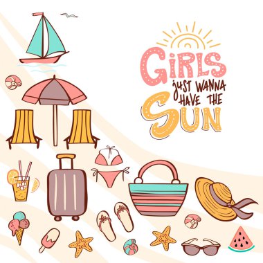 El yazı cümle kızlar sadece istiyorum güneş ve yaz v