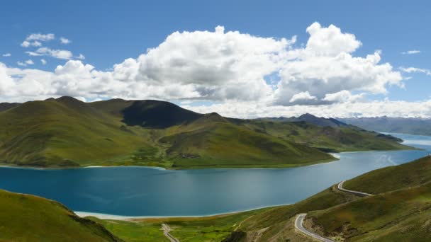 Lago di montagna Yamdrok Himalaya Tibet — Video Stock