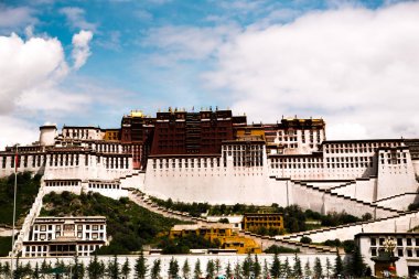 Potala Sarayı zaman atlamalı. Dalai lama yer. Lhasa, Tibet