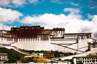 Potala Sarayı zaman atlamalı. Dalai lama yer. Lhasa, Tibet